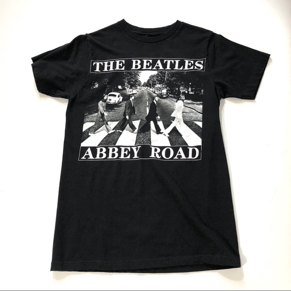 The Beatles Tops - The Beatles Abbey Road Black T-Shirt